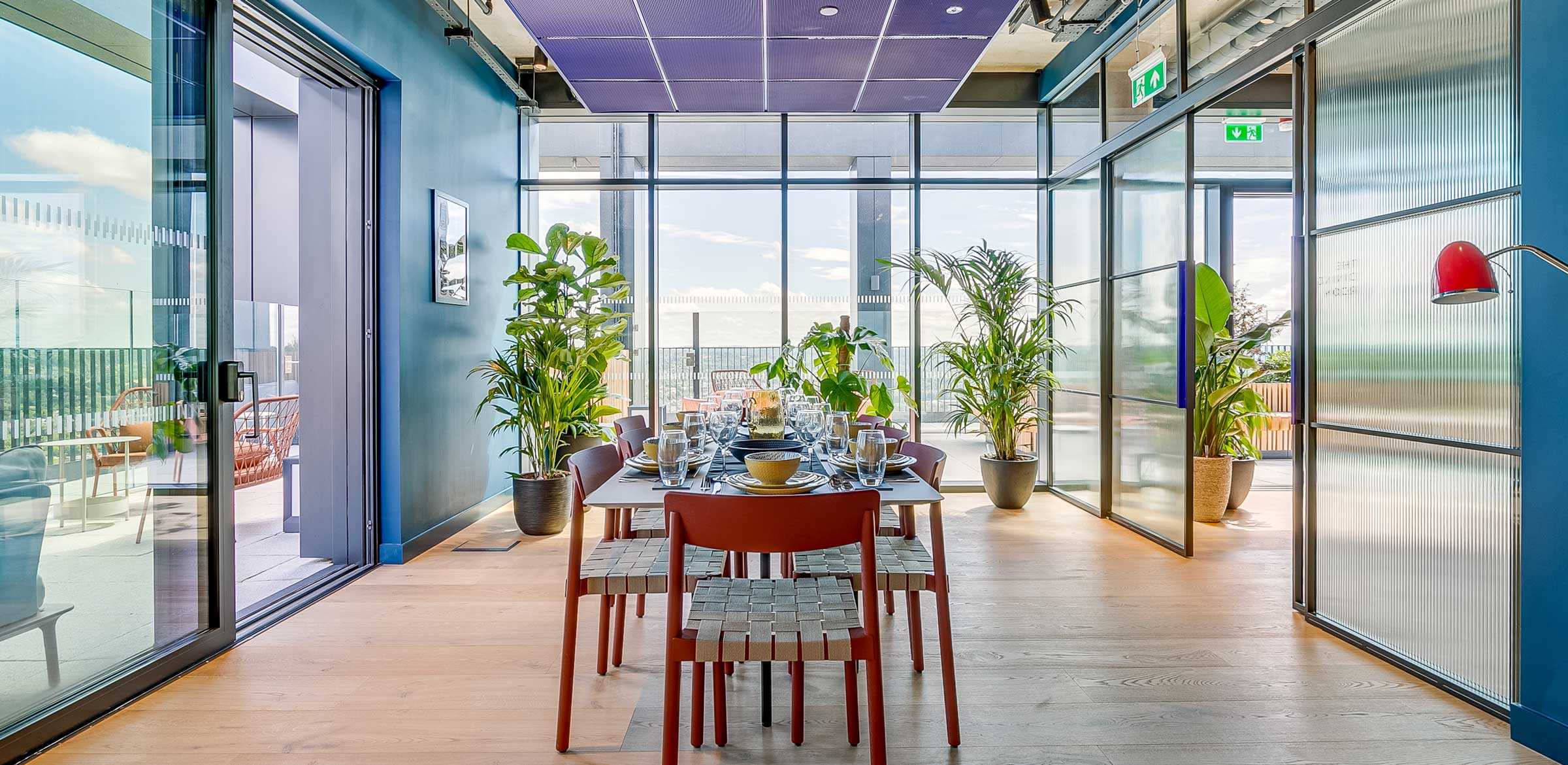 Rooftop private dining room